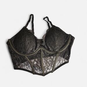 Carisma Elegant Black Lace Bustier XL